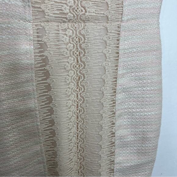 Anthropologie Champagne & Strawberry Fabric Mix Cream Sheath Dress Size M NWT - Picture 6 of 14